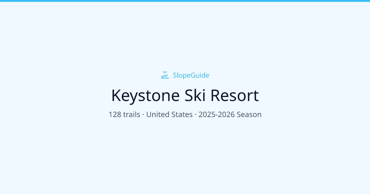 Keystone Ski Resort | Season Dates, Conditions & Passes | SlopeGuide