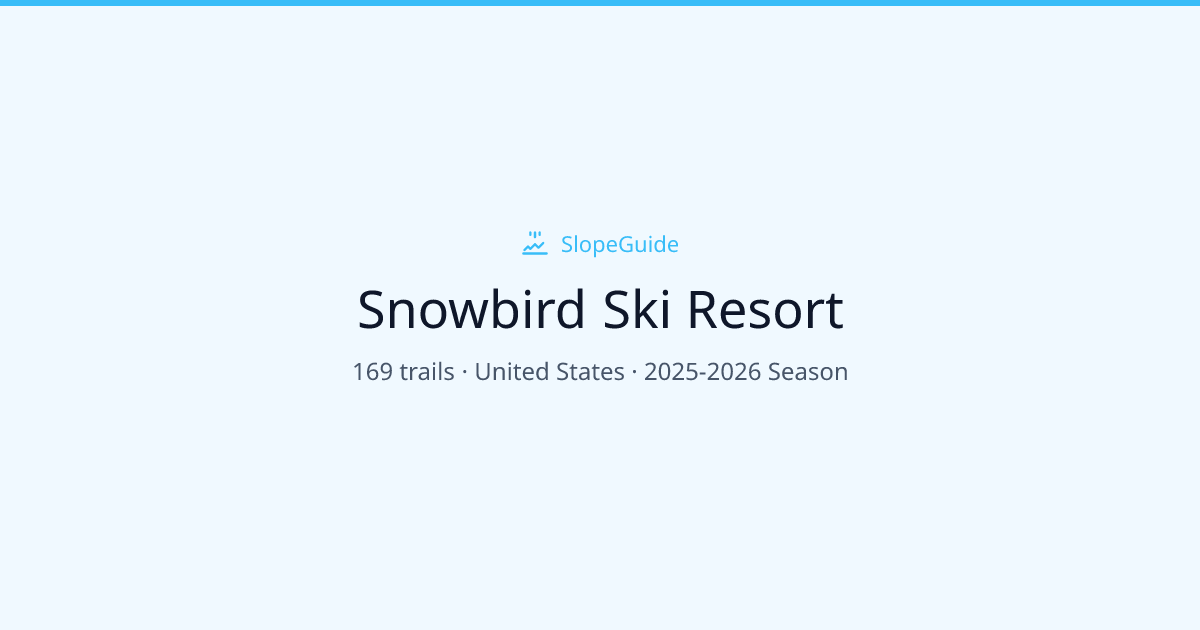 Snowbird Ski Resort | Season Dates, Conditions & Passes | SlopeGuide